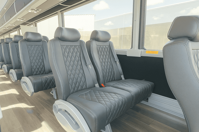 interior of Coach Bus Anaheim charter bus