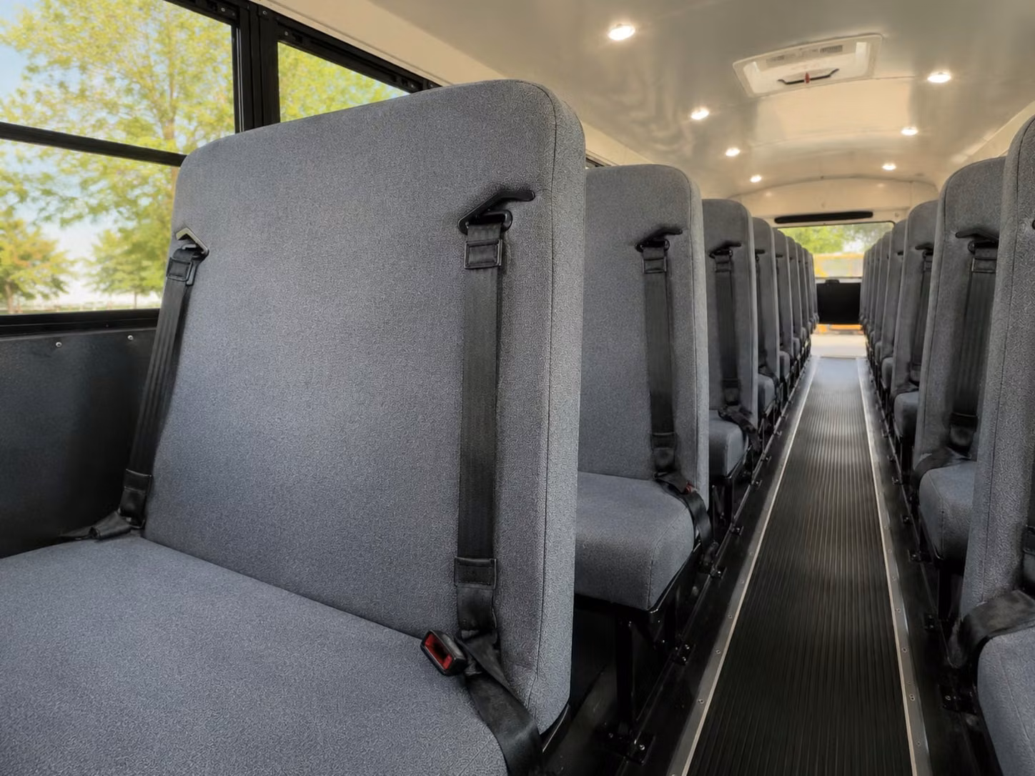school bus inside